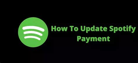 Updating spotify payment - Oct 26, 2023 · Before updating your payment information on Spotify, you need to access your account settings. Follow these easy steps: Click on the “Profile” button at the top right corner of the page. Select “Account” from the dropdown menu. Scroll down to the “Your plan” section and click on “Change payment details.”. 